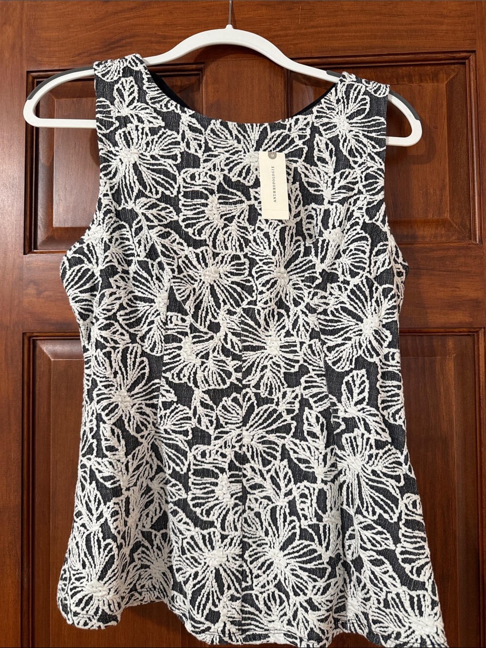 Black & White Floral Lace Tank Top by Christopher & Banks